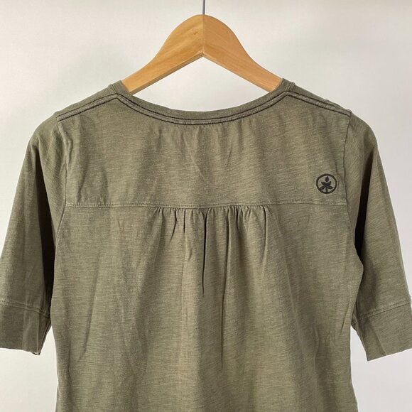Women's Roots Yoga Cotton Tunic Top, Sage Green, Size M - Picture 5 of 9